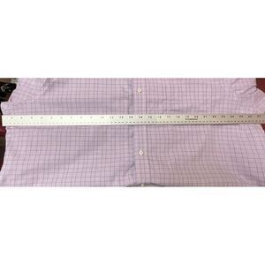 Lauren Ralph Dress Shirt Mens 17.5‎ 34/35 Purple Plaid Long Sleeve